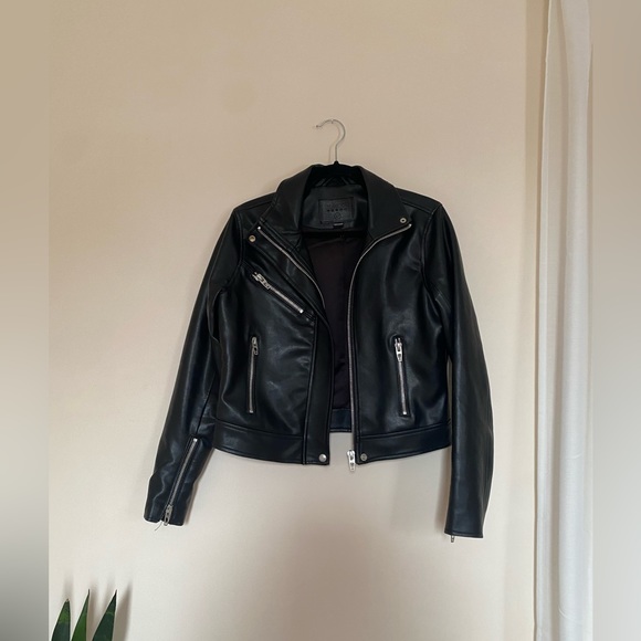 Blank NYC Vegan Leather Biker Jacket in Black - Picture 4 of 7